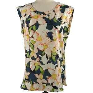Like new! J. Crew Oversized Floral Jewel Neck Sleeveless Top Size Medium…